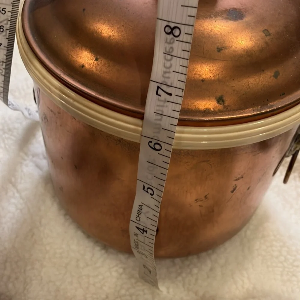 Vintage Ice bucket Lion Copper Color MCM mid century Coppercraft Guild 3Pc Set